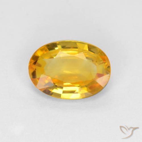 0.62ct 天然 金色 蓝宝石, 椭圆形, VVS-VS