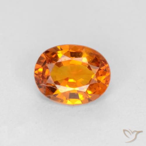 0.57ct 天然 杏橙 蓝宝石, 椭圆形, VS