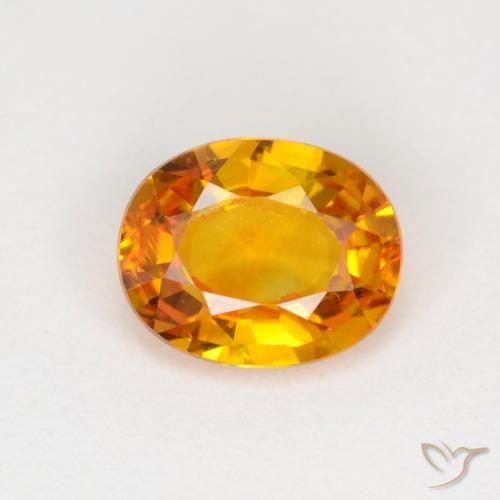 0.72ct 天然 中橙 蓝宝石, 椭圆形, VVS-VS
