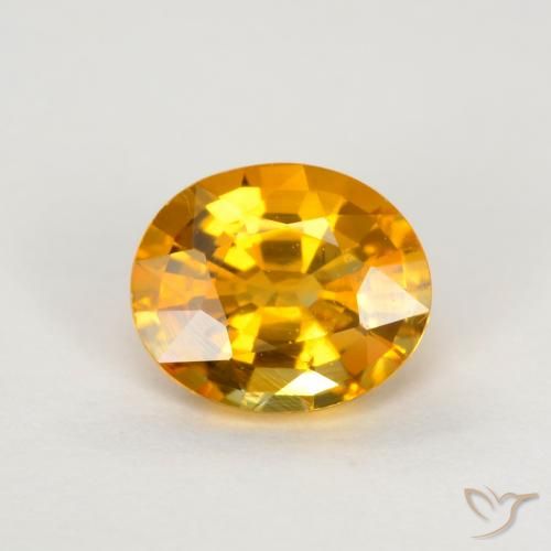 0.74ct 天然 中橙 蓝宝石, 椭圆形, VS