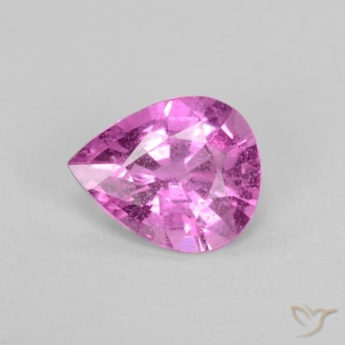 0.50ct 天然 亮粉紫 蓝宝石, 梨形, VS