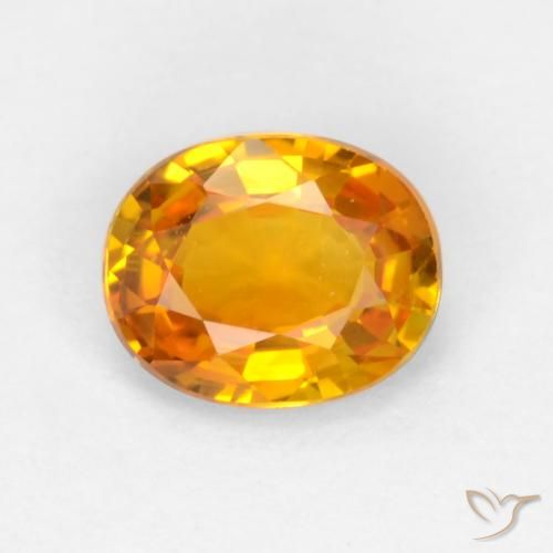 0.53ct 天然 黄金色 蓝宝石, 椭圆形, VS