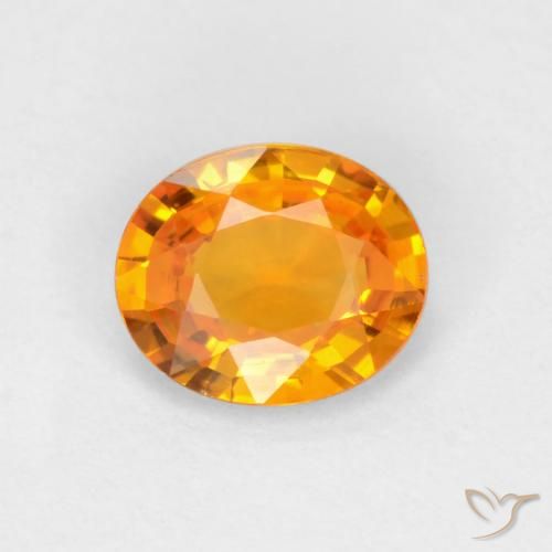 0.49ct 天然 深橙色 蓝宝石, 椭圆形, VVS-VS
