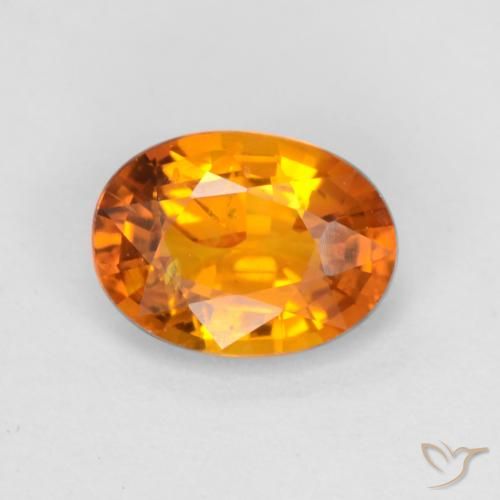 0.70ct 天然 亮橙色 蓝宝石, 椭圆形, VS