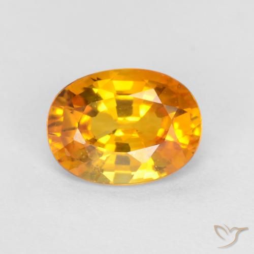 0.78ct 天然 亮橙色 蓝宝石, 椭圆形, VS