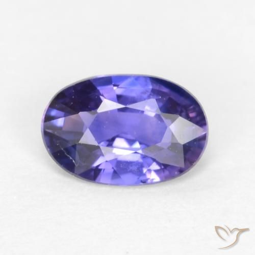 0.51ct 天然 深紫色 蓝宝石, 椭圆形, VS-SI