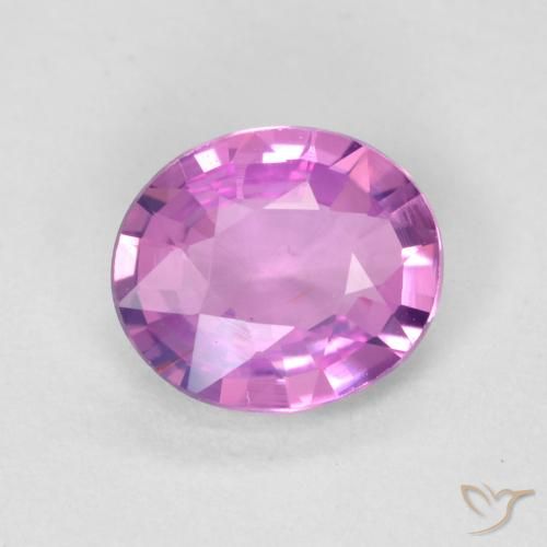 0.49ct 天然 深粉紫 蓝宝石, 椭圆形, VVS-VS