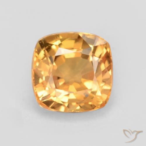 0.69ct 天然 橙金 蓝宝石, 软垫, VS