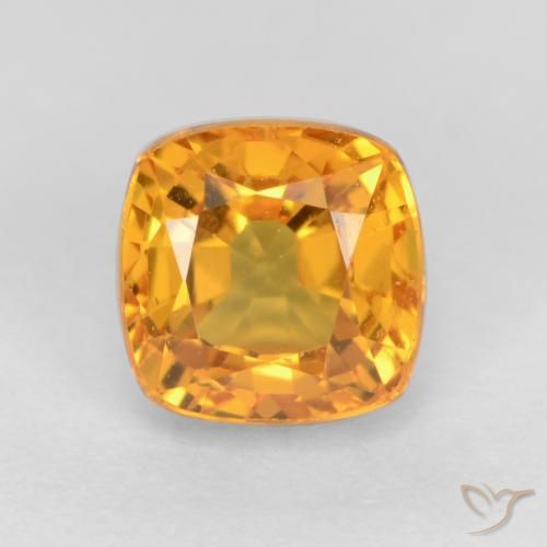 0.77ct 天然 深橙金 蓝宝石, 软垫, VS