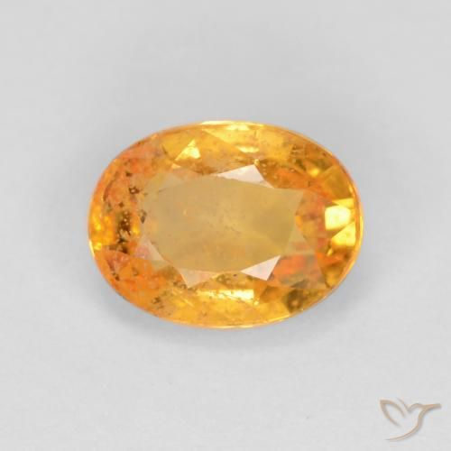 0.78ct 天然 中橙 蓝宝石, 椭圆形, SI