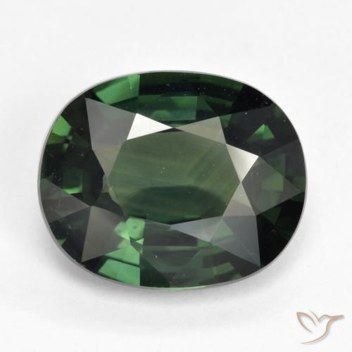 5.05ct 天然 冷绿 蓝宝石, 椭圆形, VVS