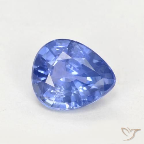 0.67ct 天然 中号海军蓝 蓝宝石, 梨形, VS-SI