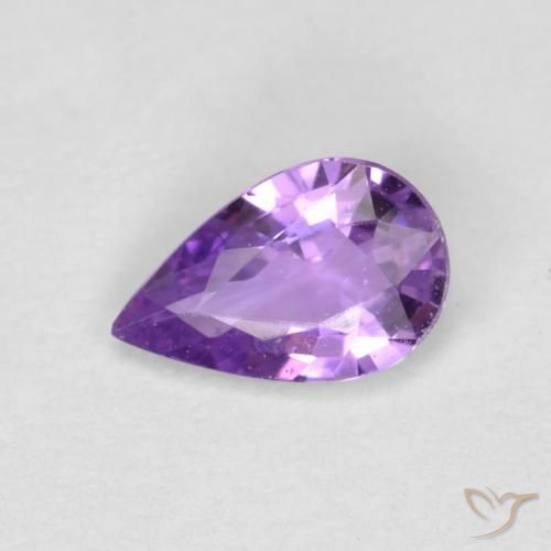 0.39ct 天然 中等紫罗兰色 蓝宝石, 梨形, VVS-VS