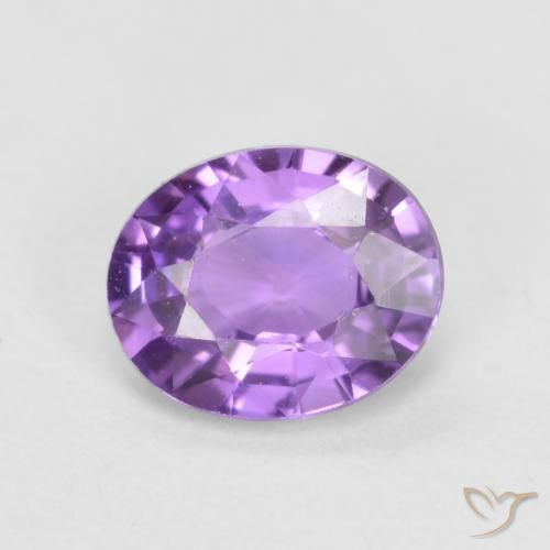 0.51ct 天然 中粉紫 蓝宝石, 椭圆形, VVS-VS