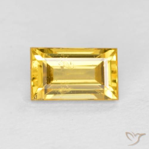 0.46ct 天然 金色 蓝宝石, 狭长方形, VS