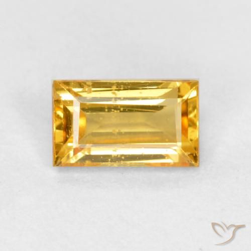 0.39ct 天然 金色 蓝宝石, 狭长方形, VS