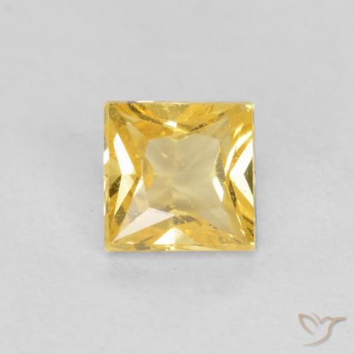 0.37ct 天然 托斯卡纳黄 蓝宝石, 正方形, VS