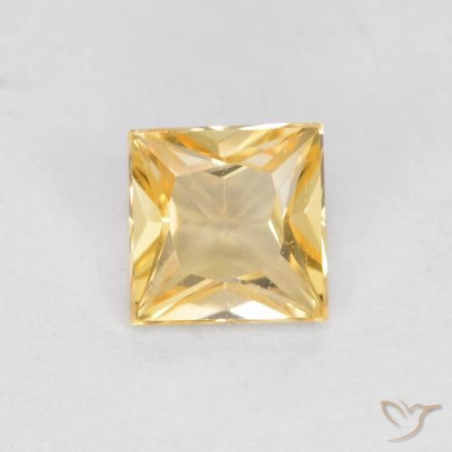0.37ct 天然 浅金色 蓝宝石, 正方形, VVS-VS