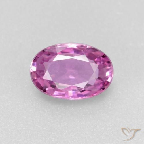 0.50ct 天然 深粉紫 蓝宝石, 椭圆形, VVS-VS
