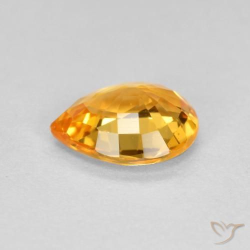 0.60克拉天然蓝宝石，梨形，VVS-VS