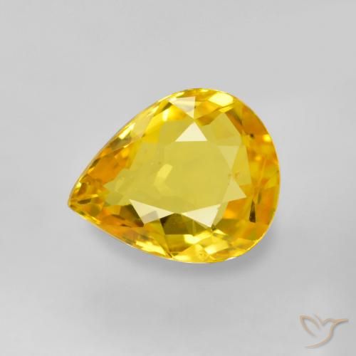 0.64ct 天然 中金 蓝宝石, 梨形, VS