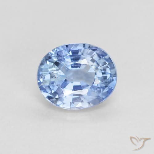 0.51ct 天然 淡蓝色 蓝宝石, 椭圆形, VS-SI