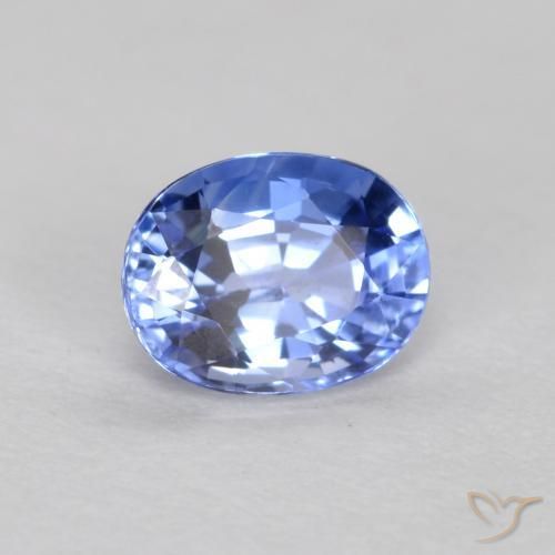 0.50克拉天然蓝宝石，椭圆形，VVS-VS