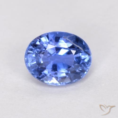 0.52ct 天然 浅蓝色 蓝宝石, 椭圆形, SI