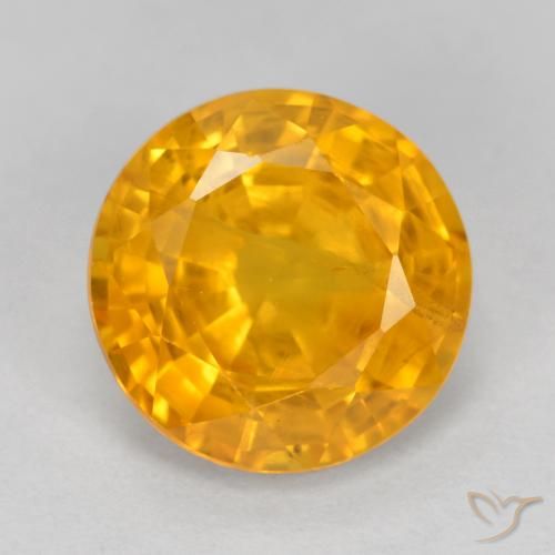 3.15ct 天然 橙金 蓝宝石, 圆形的, VS-SI