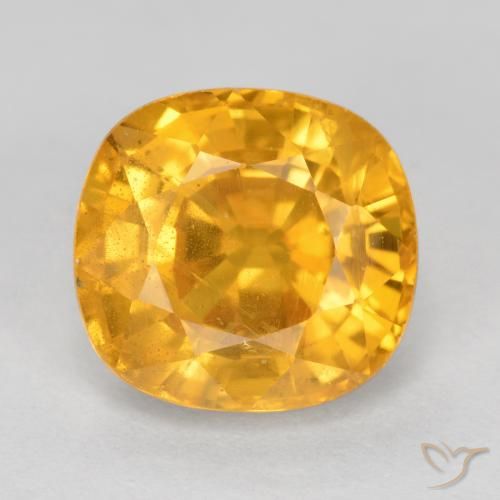 3.25ct 天然 深金色 蓝宝石, 软垫, VS-SI