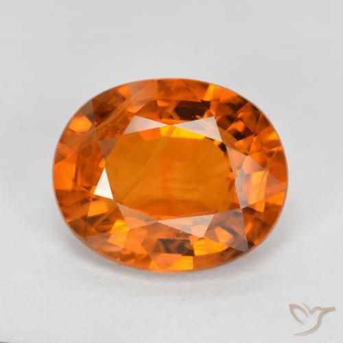 4.03ct 天然 中橙 蓝宝石, 椭圆形, VS-SI