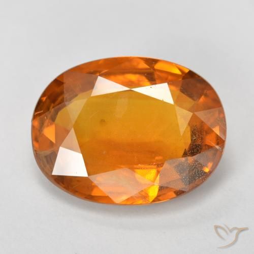 6.96ct 天然 红橙色 蓝宝石, 椭圆形, VS-SI
