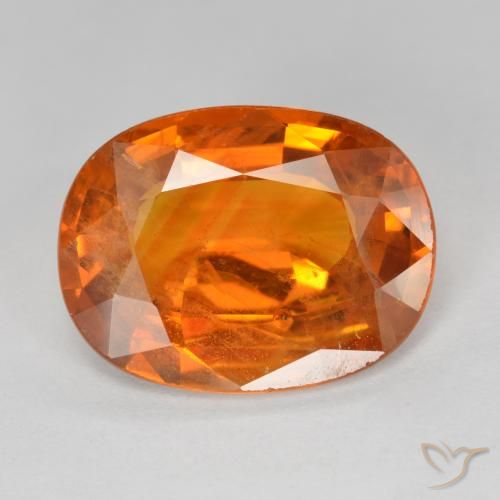 6.78ct 天然 中橙 蓝宝石, 椭圆形, VS-SI