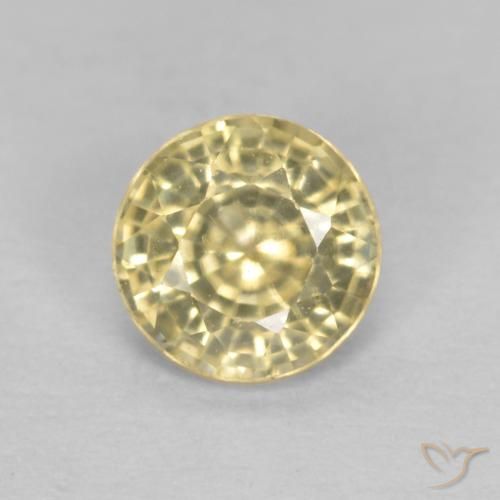 0.52ct 天然 奶油色 蓝宝石, 圆形的, VS