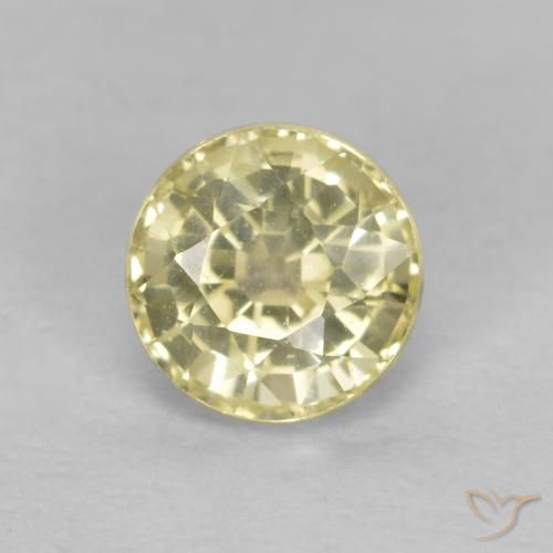 0.53ct 天然 浅拉古纳黄 蓝宝石, 圆形的, VVS-VS