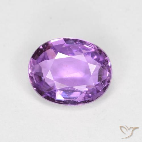 0.70ct 天然 中紫色 蓝宝石, 椭圆形, VS