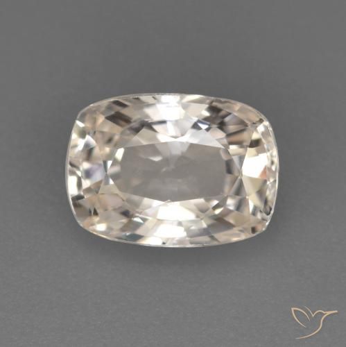 1.13ct 天然 很浅的金色 蓝宝石, 软垫, VVS-VS