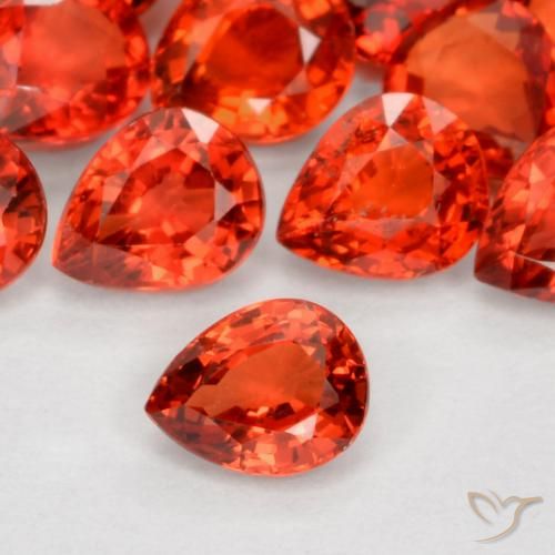 0.42ct 天然 中红 蓝宝石, 梨形, VVS-VS
