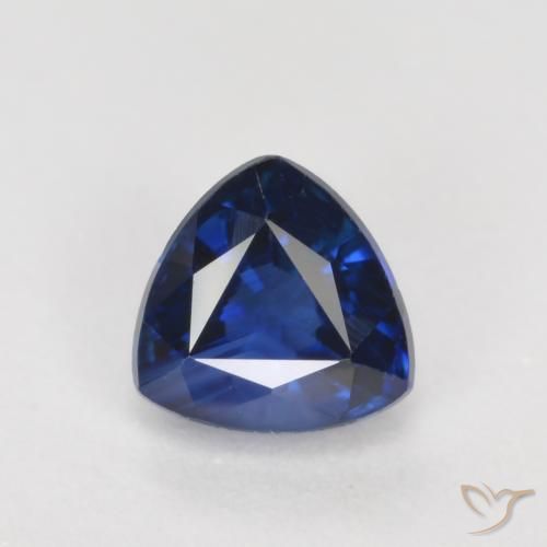 0.53ct 天然 暗蓝色 蓝宝石, 胖三角形, VS