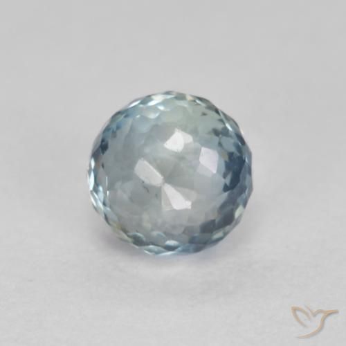 0.48ct 天然 浅蓝色 蓝宝石, 圆形的, VS