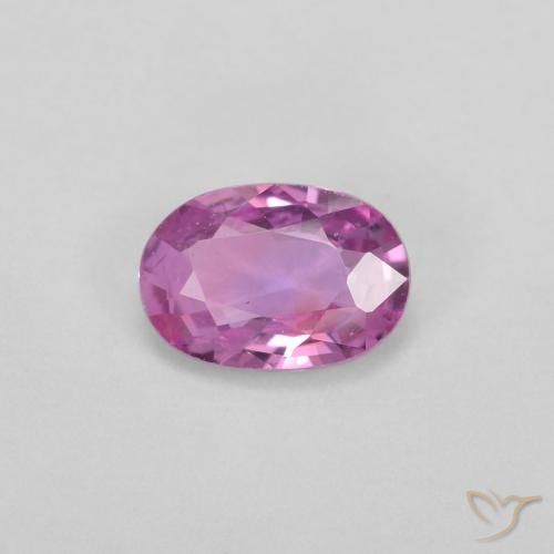 0.55ct 天然 粉紫色 蓝宝石, 椭圆形, VVS