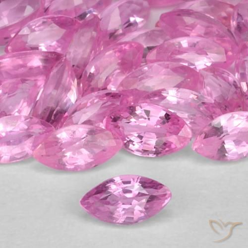 0.12ct 天然 中粉红色 蓝宝石, 榄尖形, VS