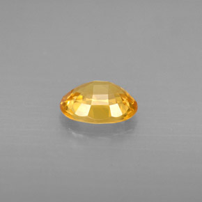 1.31克拉天然黄色蓝宝石，椭圆形切割，7.4×5.6毫米，VVS-VS