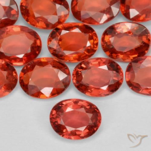 0.45ct 天然 亮红 蓝宝石, 椭圆形, VS