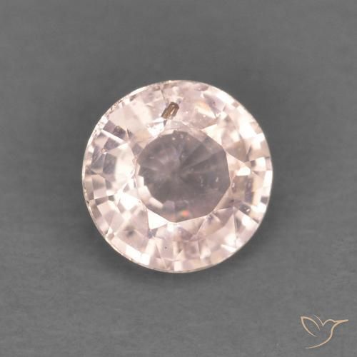 0.39ct 天然 浅橙色 蓝宝石, 圆形的, VS