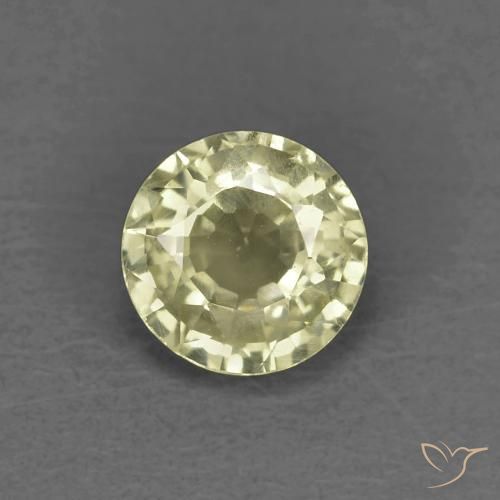 0.41ct 天然 中浅黄色 蓝宝石, 圆形的, VS