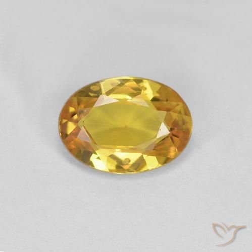 0.71ct 天然 金色 蓝宝石, 椭圆形, VS