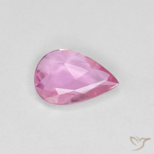 0.52ct 天然 艳粉色 蓝宝石, 梨形, VVS