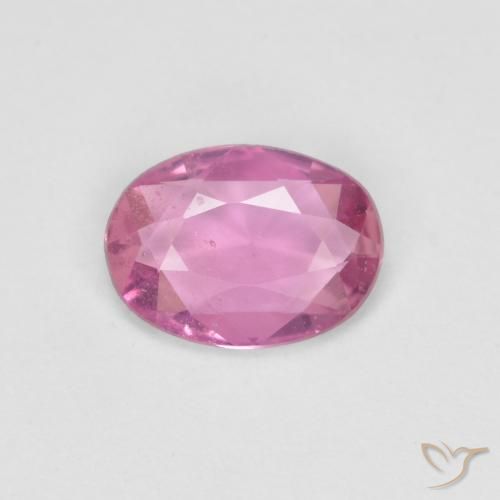0.64ct 天然 深粉色 蓝宝石, 椭圆形, VS