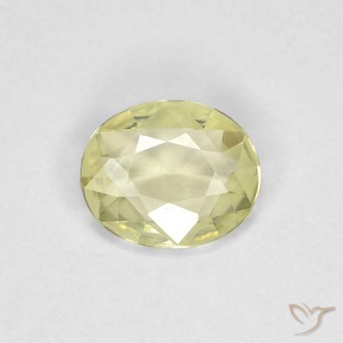 0.56ct 天然 中浅黄色 蓝宝石, 椭圆形, VVS